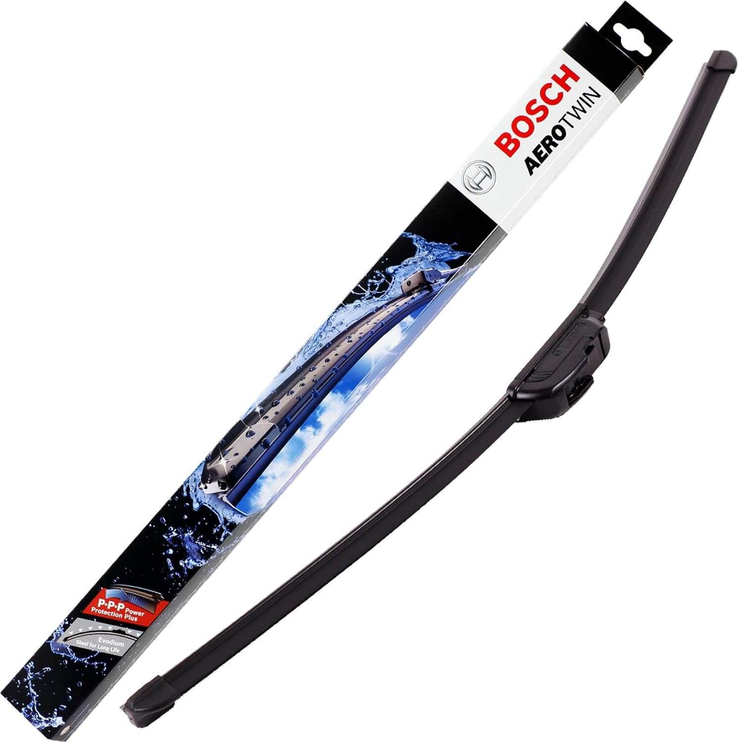 Die Packung und die Wischerblätter des Scheibenwischer-Sets Bosch AR 60 N für den SCANIA 113 im Detail - einmal das 60cm Wischerblatt