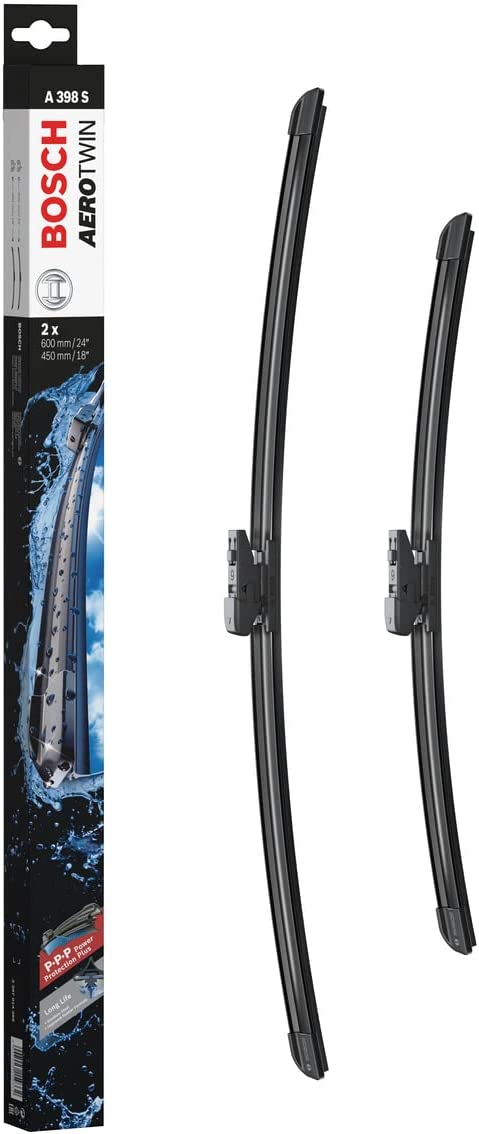 Pakiet i pióra wycieraczek Bosch A 398 S do MAZDA CX-5 w szczegółach - jedno pióro wycieraczki 60 cm i jedno pióro wycieraczki 45 cm.