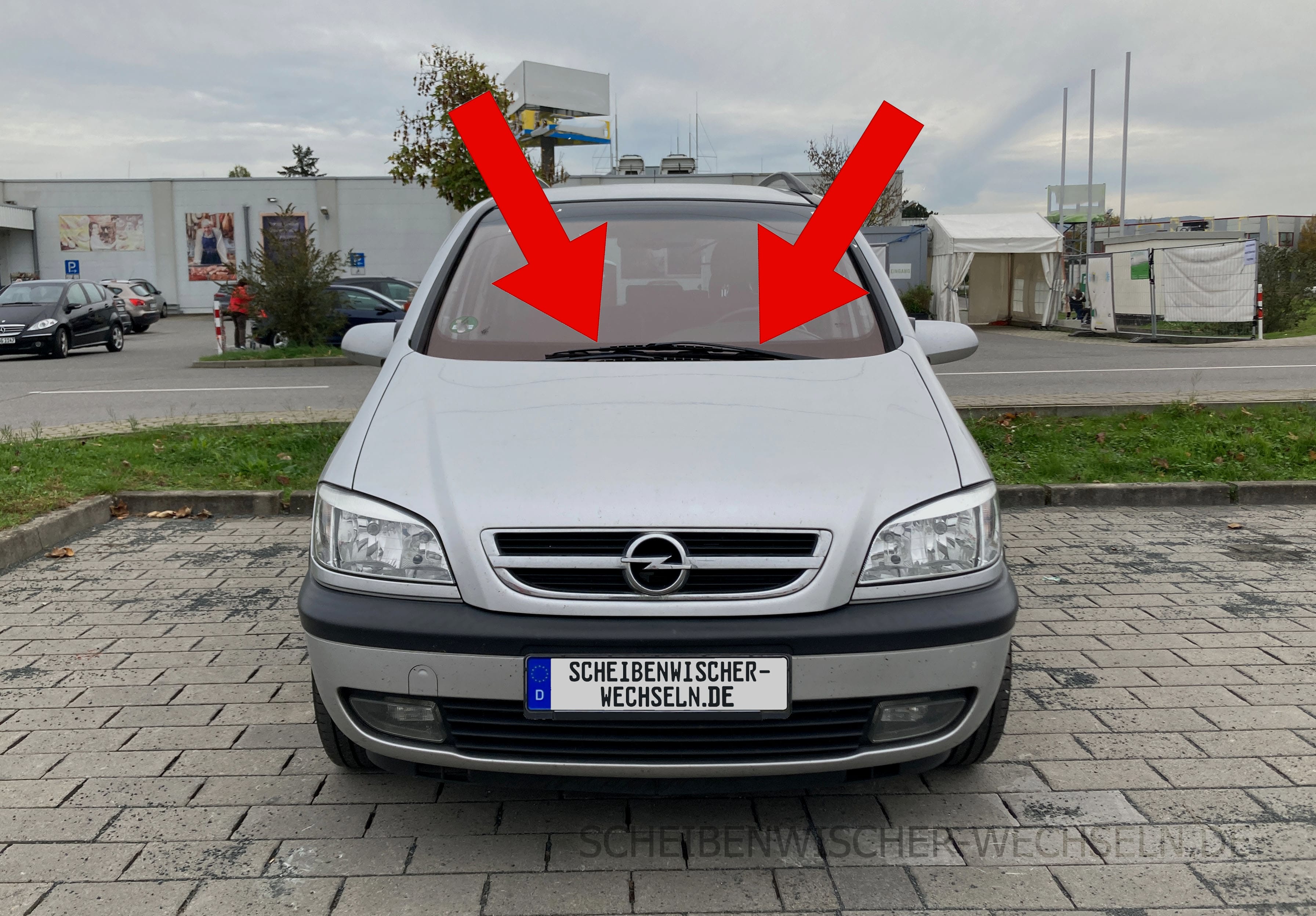 Die passenden Scheibenwischer für den Opel Zafira A für vorne & hinten (Typ  T98, BJ 1999 bis 2005) 