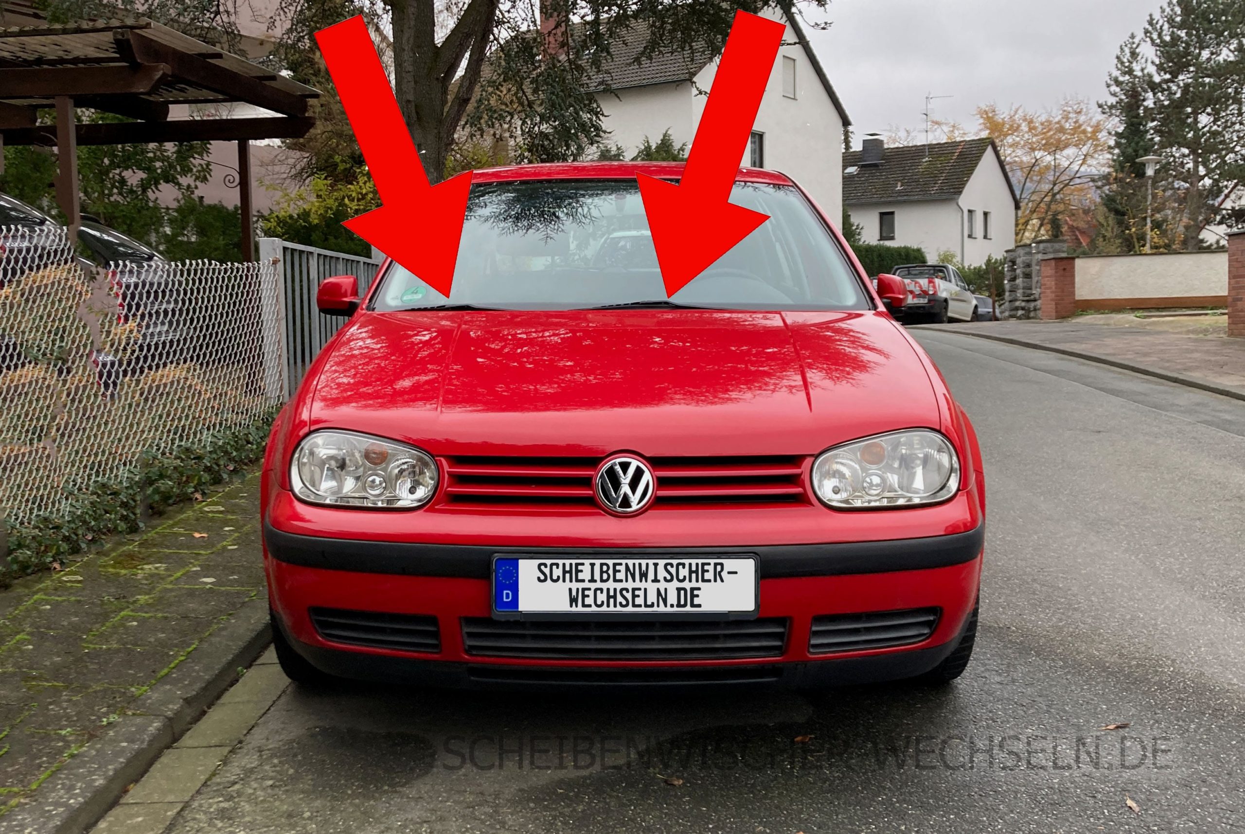 VW Golf 8: Scheibenwischer wechseln, Wischerarme in