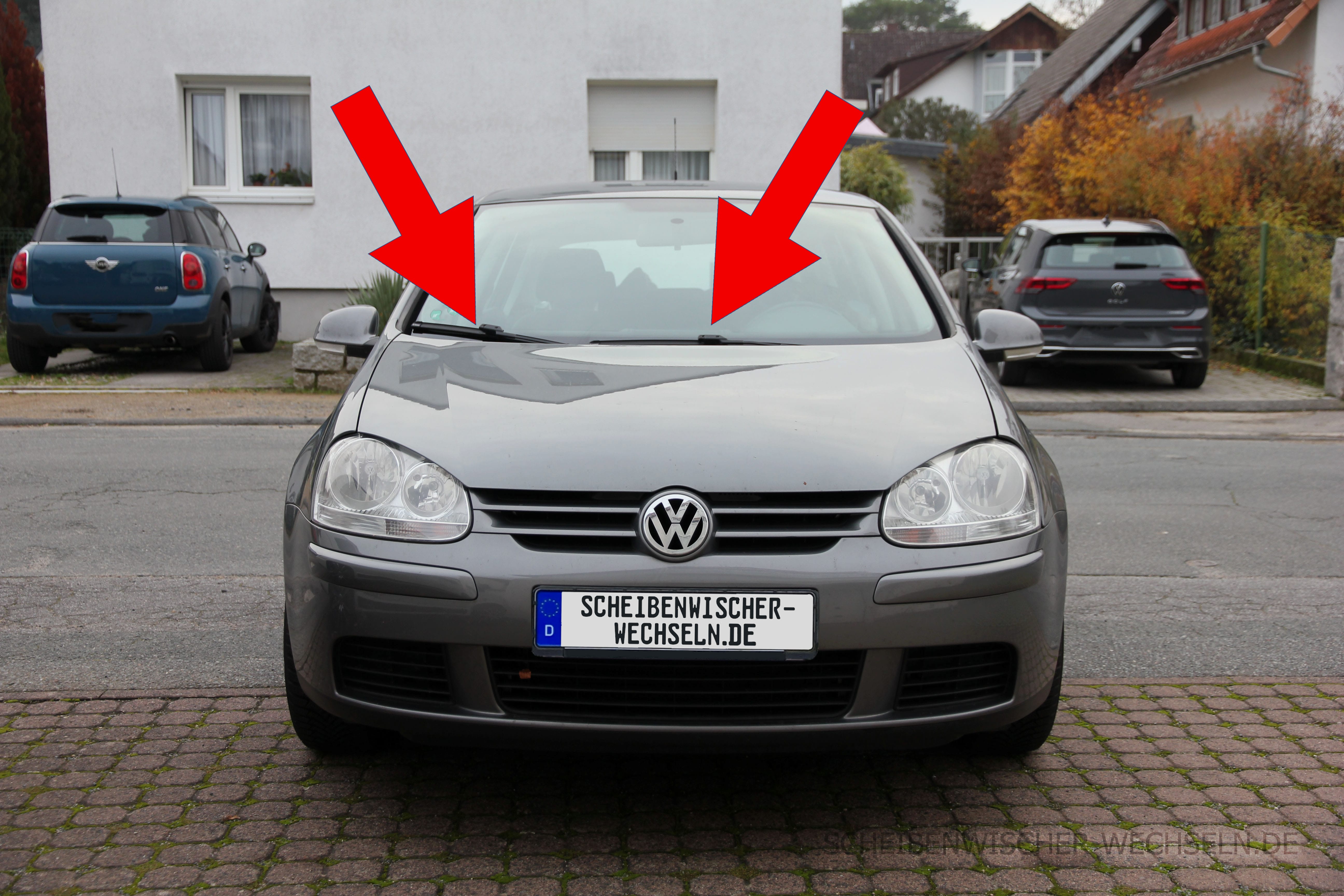 Die passenden Scheibenwischer für den VW Golf V für vorne & hinten (Typ 1K,  BJ 2003 bis 2008) 