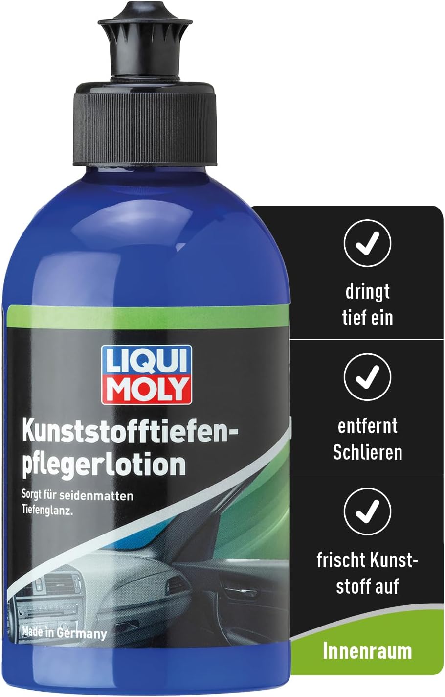 Schönere Farben und gründliche Reinigung aller Kunststoffteile Deines Fahrzeugs mit einem Kunststoffpflegemittel Schönere Farben und gründliche Reinigung aller Kunststoffteile Deines Fahrzeugs mit einem Kunststoffpflegemittel